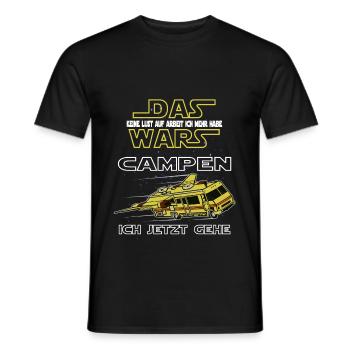 Das wars Campen ich jetzt jetzt gehe. - Männer T-Shirt - Schwarz - Vorne - AI Model Male 178 light (178cm)