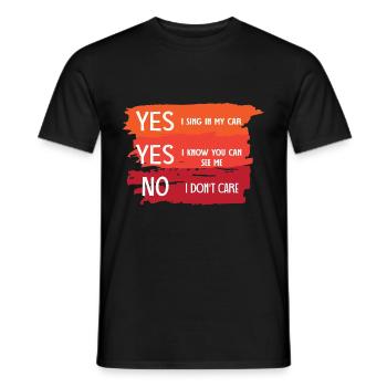 Yes, I sing artist gift - Men's T-Shirt - black - Front - AI Model Male 178 light (178cm)