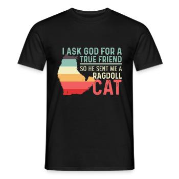 A Ragdoll Cat Friendly Person Gift - Men's T-Shirt - black - Front - AI Model Male 178 light (178cm)