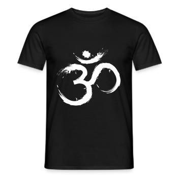 Symbole de conception Om Hindou Jainas Bouddhiste Hindou - T-shirt homme - noir - Devant - AI Model Male 178 light (178cm)