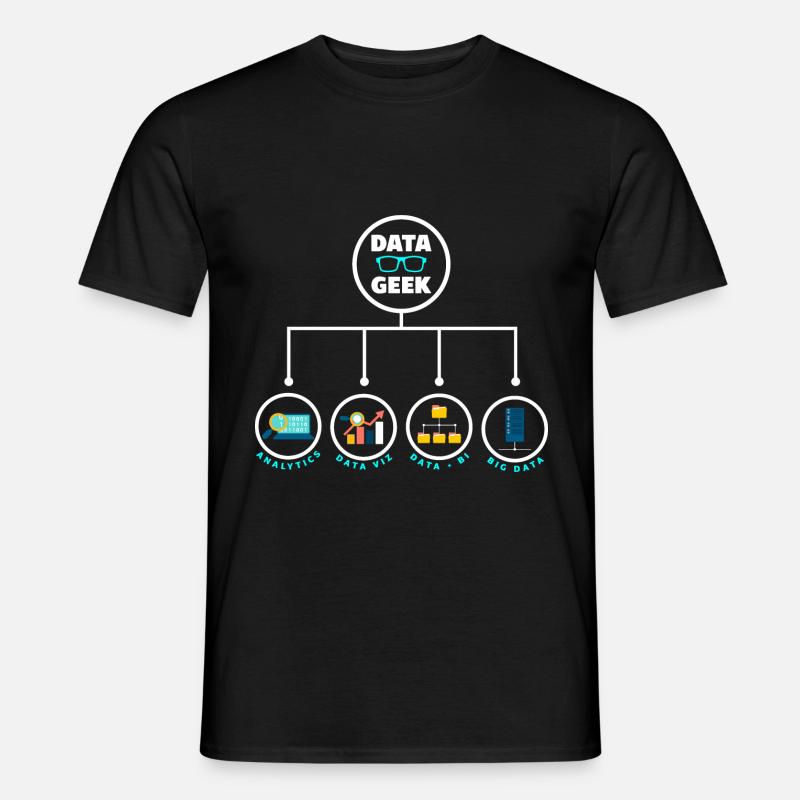 Data Analysis Data Geek Engineering Business - Men’s T-shirt - black