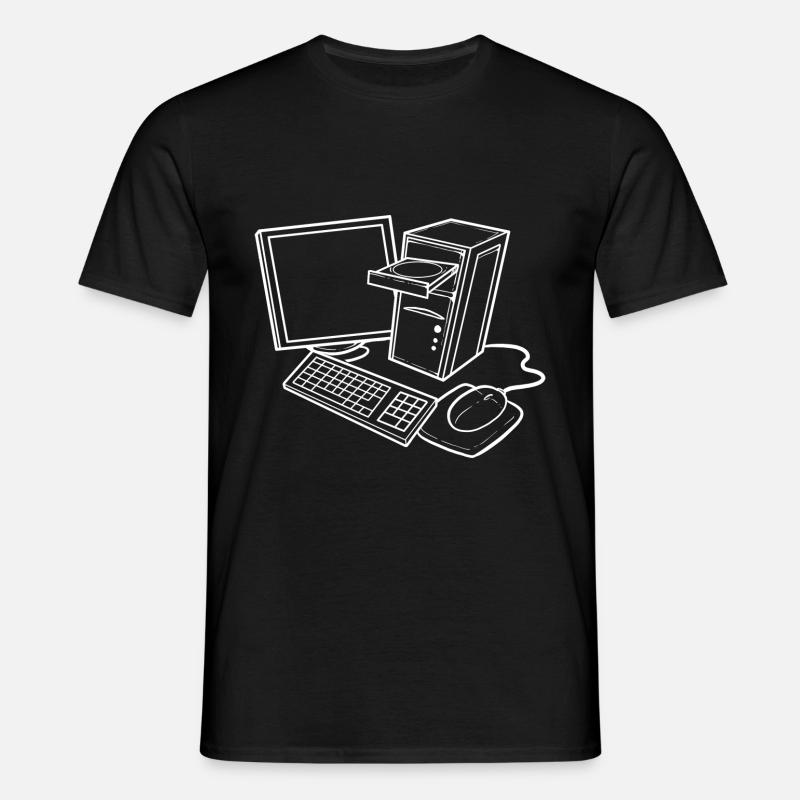 Computer-Set Computertechniker Geschenk - Männer T-Shirt - Schwarz