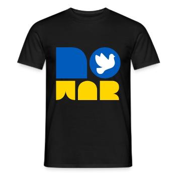 No War Shirt - Peace for Ukraine - Men's T-Shirt - black - Front - AI Model Male 178 light (178cm)
