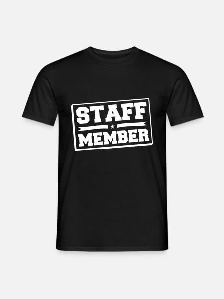 staff member stempel - Männer T-Shirt - Schwarz