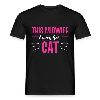 Aime son chat chat maman cadeau - T-shirt homme - noir - Devant - AI Model Male 178 light (178cm)
