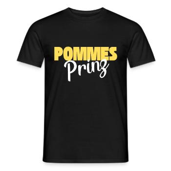 Pommes Prinz Fritten Kartoffel Spaß - Männer T-Shirt - Schwarz - Vorne - AI Model Male 178 light (178cm)
