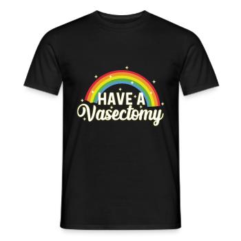 A vasectomy has urologist poison - Men's T-Shirt - black - Front - AI Model Male 178 light (178cm)