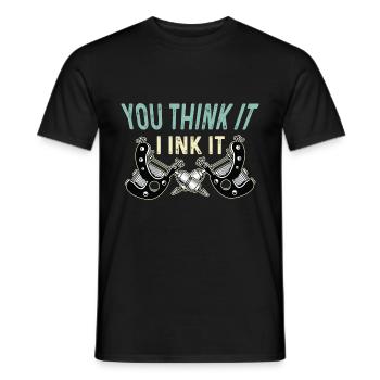 I ink it artist or creator poison - Men's T-Shirt - black - Front - AI Model Male 178 light (178cm)