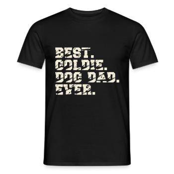 Crème anglaise Golden Retriever Papa Maître Paoa - T-shirt homme - noir - Devant - AI Model Male 178 light (178cm)