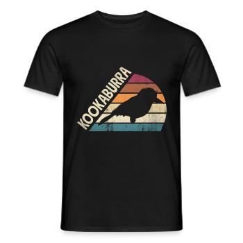 Kookaburra Birder Ornithologie ornithologique - T-shirt homme - noir - Devant - AI Model Male 178 light (178cm)