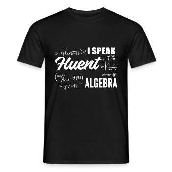 Speak fluent algebra mathematics professor - Men's T-Shirt - black - Front - AI Model Male 178 light (178cm)