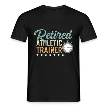Pensionierter Sporttrainer Rentner Geschenk - Männer T-Shirt - Schwarz - Vorne - AI Model Male 178 light (178cm)