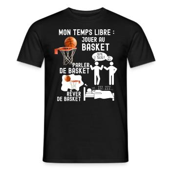 Basketball temps libre Cadeau Homme Basket - T-shirt homme - noir - Devant - AI Model Male 178 light (178cm)