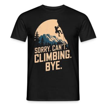 Klettern Freeclimbing felsklettern Spruch - Männer T-Shirt - Schwarz - Vorne - AI Model Male 178 light (178cm)