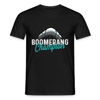 Boomerang -Champion Champion Geschenk - Männer T-Shirt - Schwarz - Vorne - AI Model Male 178 light (178cm)