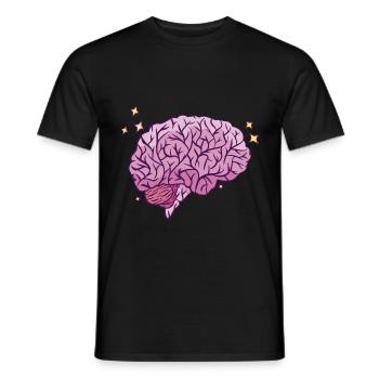 Brain Learning Smart Thinking Knowledge - Men's T-Shirt - black - Front - AI Model Male 178 light (178cm)