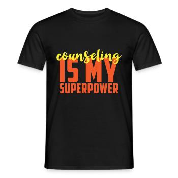 Beratung meiner Supermacht Therapeut Gift - Männer T-Shirt - Schwarz - Vorne - AI Model Male 178 light (178cm)