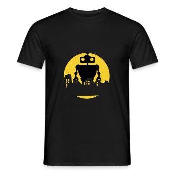 Robot - Men's T-Shirt - black - Front - AI Model Male 178 light (178cm)