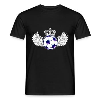 Football Logo Coat of Arms Colorful - Men's T-Shirt - black - Front - AI Model Male 178 light (178cm)
