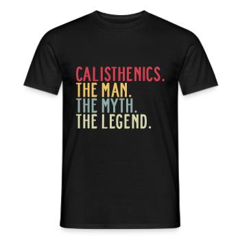 Calisthenics Dad Papa Lustige Sprüche Vintage - Männer T-Shirt - Schwarz - Vorne - AI Model Male 178 light (178cm)