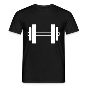 hantel icon symbol - Männer T-Shirt - Schwarz - Vorne - AI Model Male 178 light (178cm)