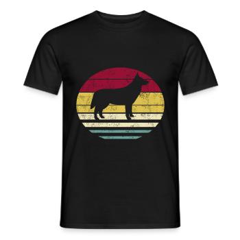 Résine Renard Rétro Vintage Silhouette - T-shirt homme - noir - Devant - AI Model Male 178 light (178cm)