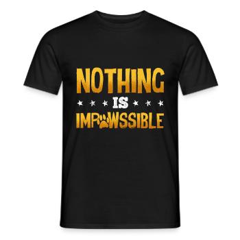Animal Control Officer Nothing Is Impawssible - Men's T-Shirt - black - Front - AI Model Male 178 light (178cm)