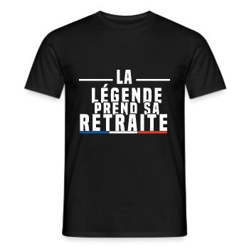 La Légende Prend Sa Retraite - T-shirt homme - noir - Devant - AI Model Male 178 light (178cm)