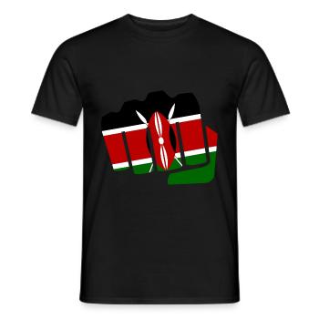 Kenya Flag Nairobi Swahili Mombasa Gift - Men's T-Shirt - black - Front - AI Model Male 178 light (178cm)