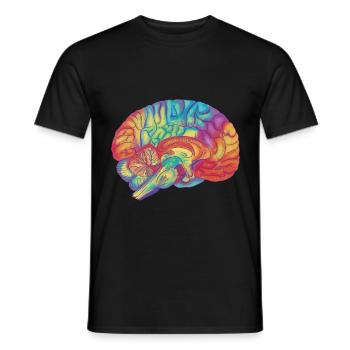 Gehirn - Männer T-Shirt - Schwarz - Vorne - AI Model Male 178 light (178cm)