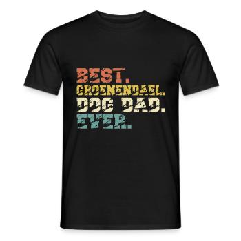 Belgian Groenendael Papa Dad Master Sayings - Men's T-Shirt - black - Front - AI Model Male 178 light (178cm)