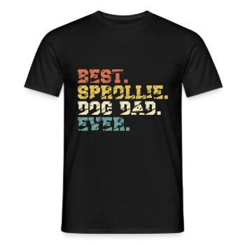 Sprollie Dad Chien Papa Maître Papa Vintage - T-shirt homme - noir - Devant - AI Model Male 178 light (178cm)