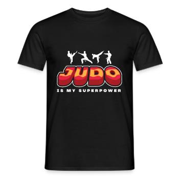 Judo meine Supermacht. Sportliebhaber. Gift - Männer T-Shirt - Schwarz - Vorne - AI Model Male 178 light (178cm)