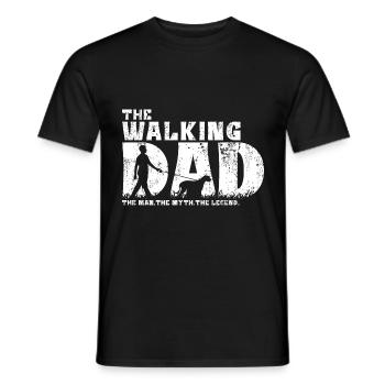 Irish Wolfhound Le père qui marche Papa Père - T-shirt homme - noir - Devant - AI Model Male 178 light (178cm)