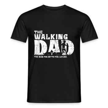 Hundepapa Dad Papa Vater mit 2 zwei Hunde Hunden - Männer T-Shirt - Schwarz - Vorne - AI Model Male 178 light (178cm)