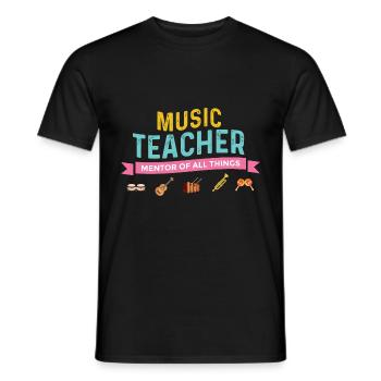 Mentor of all things Instrumentalist Gift - Men's T-Shirt - black - Front - AI Model Male 178 light (178cm)