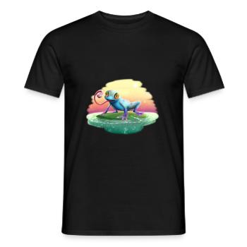 Grenouille verte3 - T-shirt homme - noir - Devant - AI Model Male 178 light (178cm)