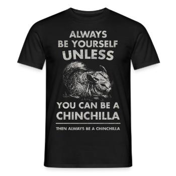 Chinchilla - Männer T-Shirt - Schwarz - Vorne - AI Model Male 178 light (178cm)