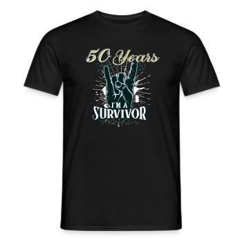 Rocker - 50th Birthday - Men's T-Shirt - black - Front - AI Model Male 178 light (178cm)