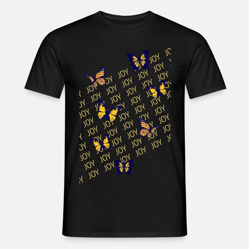 Schmetterlinge, Freude, Leichtigkeit - Männer T-Shirt - Schwarz