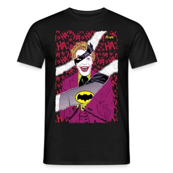 DC Comics Batman Retro Villain Joker Mash Up - Men's T-Shirt - black - Front - AI Model Male 178 light (178cm)