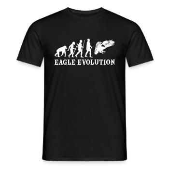 eagle evolution eagle grab bird development bird - Men's T-Shirt - black - Front - AI Model Male 178 light (178cm)