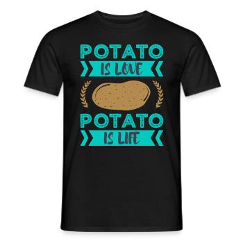 my spirit animal is a potato potato potatoes - Men's T-Shirt - black - Front - AI Model Male 178 light (178cm)