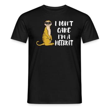 Afrique mignon suricate suricate meerdmännchen - T-shirt homme - noir - Devant - AI Model Male 178 light (178cm)