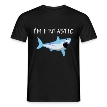 Requin Shark Fin Requin Blanc Requin Baleine Requin Requin - T-shirt homme - noir - Devant - AI Model Male 178 light (178cm)