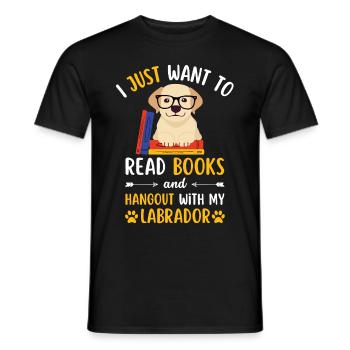 Sweet Labrador Book Livres kawaii - T-shirt homme - noir - Devant - AI Model Male 178 light (178cm)