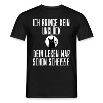 Ich bringe kein Unglück Shirts - Männer T-Shirt - Schwarz - Vorne - AI Model Male 178 light (178cm)