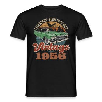 Vintage retro 1956 birthday 1956 - Men's T-Shirt - black - Front - AI Model Male 178 light (178cm)