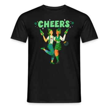 Prost. Fröhlichen St Patrick Tag! - Männer T-Shirt - Schwarz - Vorne - AI Model Male 178 light (178cm)
