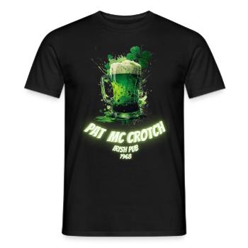 Pat McCrotch T-Shirt St. Patrick's Day - Männer T-Shirt - Schwarz - Vorne - AI Model Male 178 light (178cm)